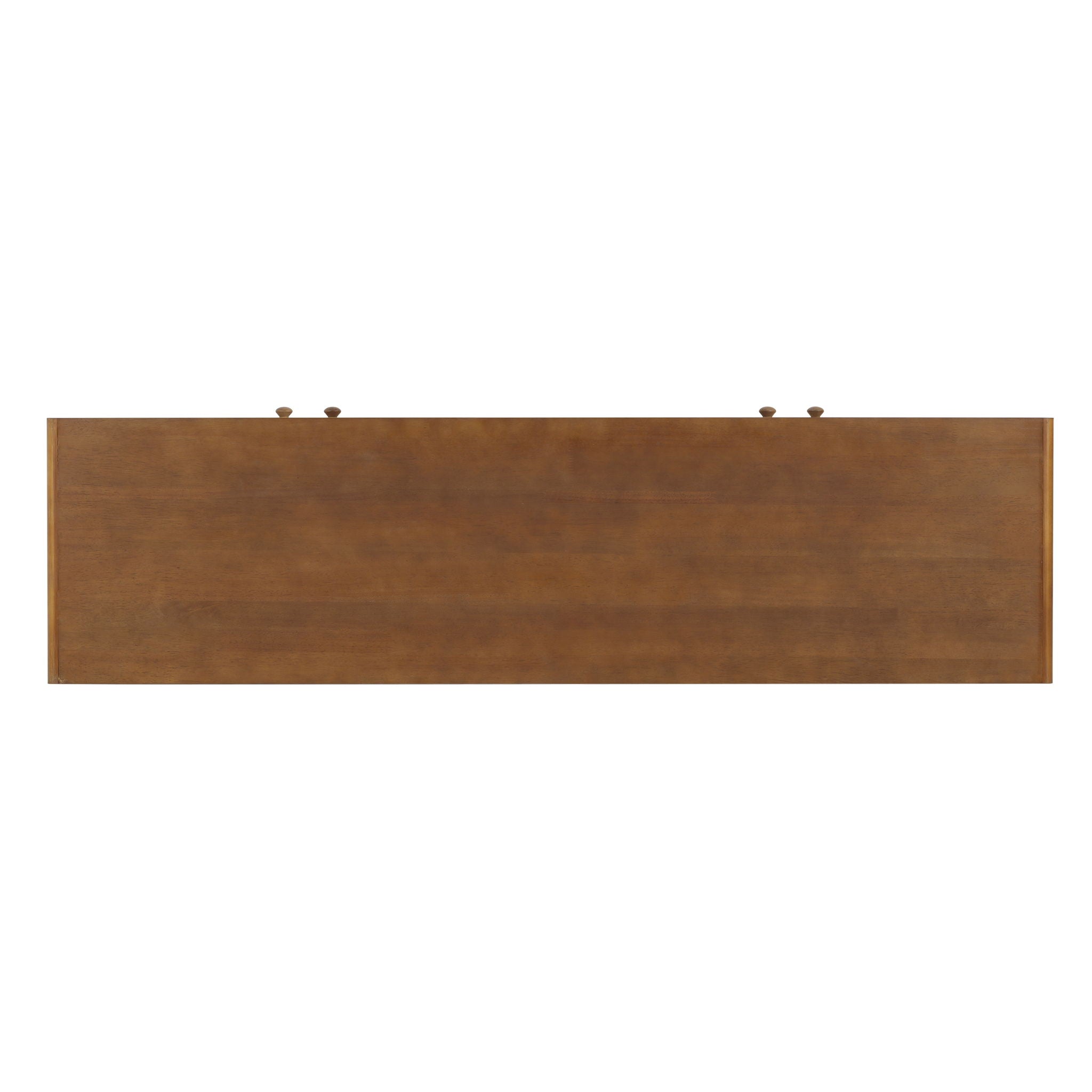 Modern Scandinavian 4 Door Sideboard Storage Cabinet With Adjustable Shelves - Brown / Gold