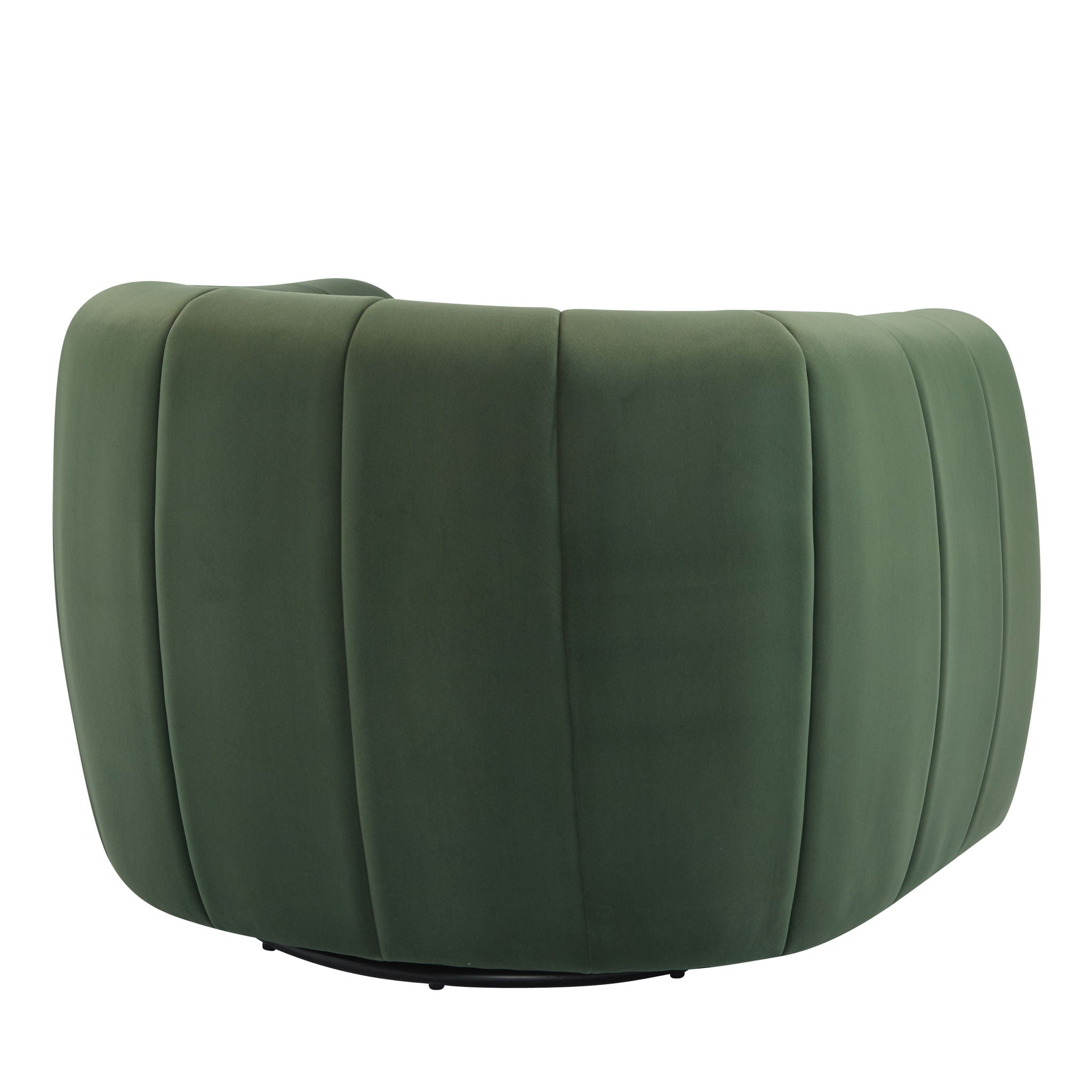 Serenizia - Upholstered Swivel Chair With Channel Tufted