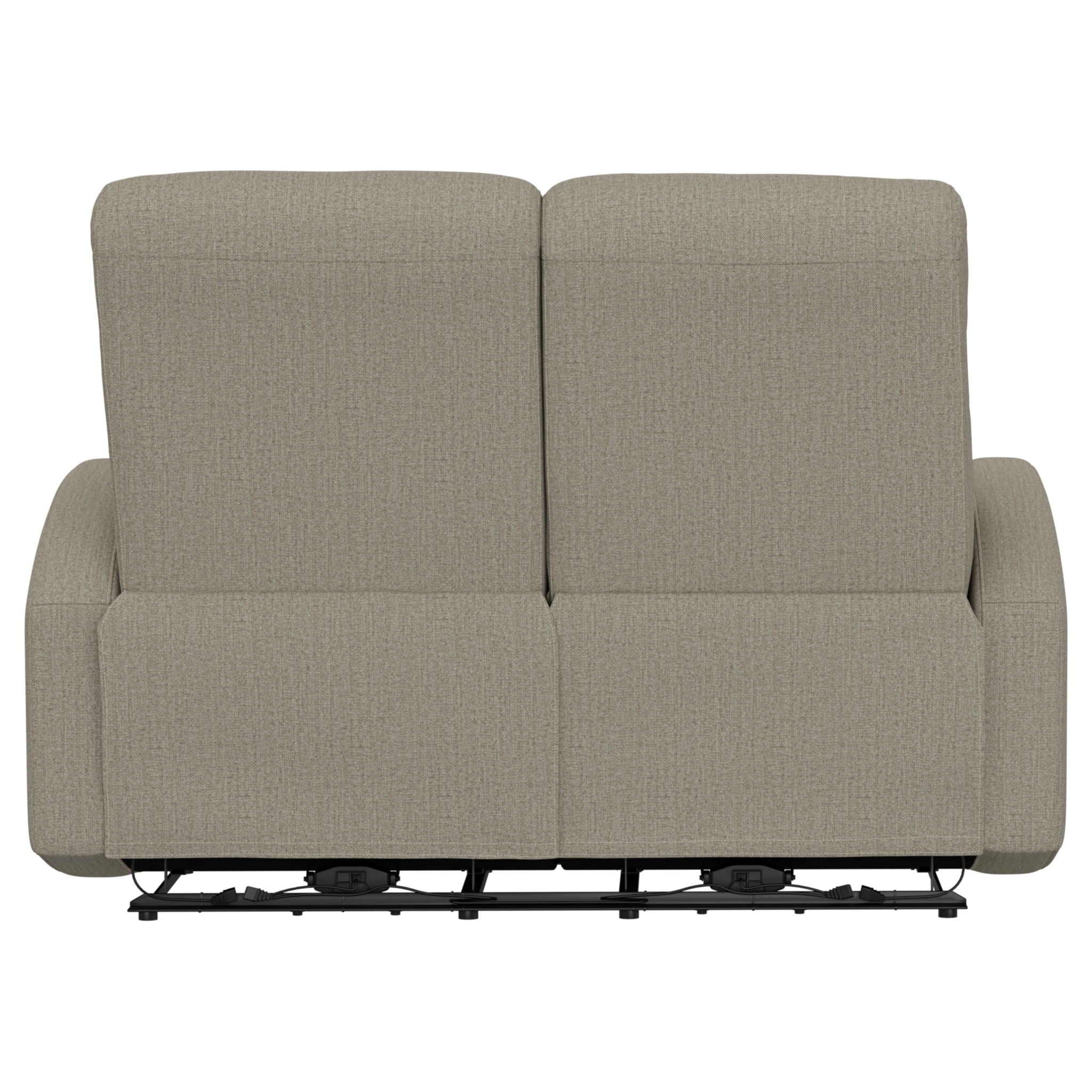 Manual Reclining Loveseat With Dual Seating Support For Living Room
