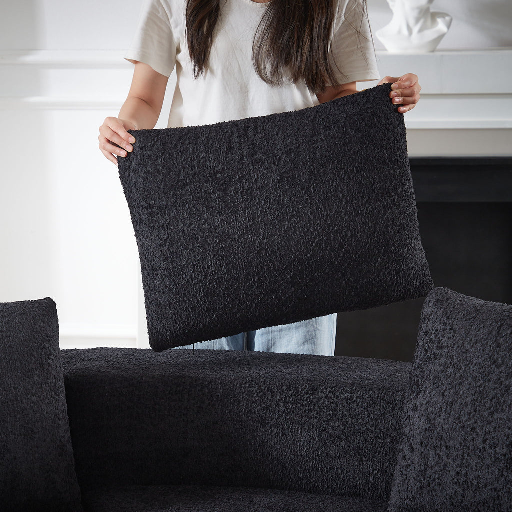 V - Shaped Modular Sofa Set With 3 Pillow