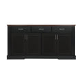 Fluted Sideboard Buffet Cabinet With 4 Doors And 3 Drawers