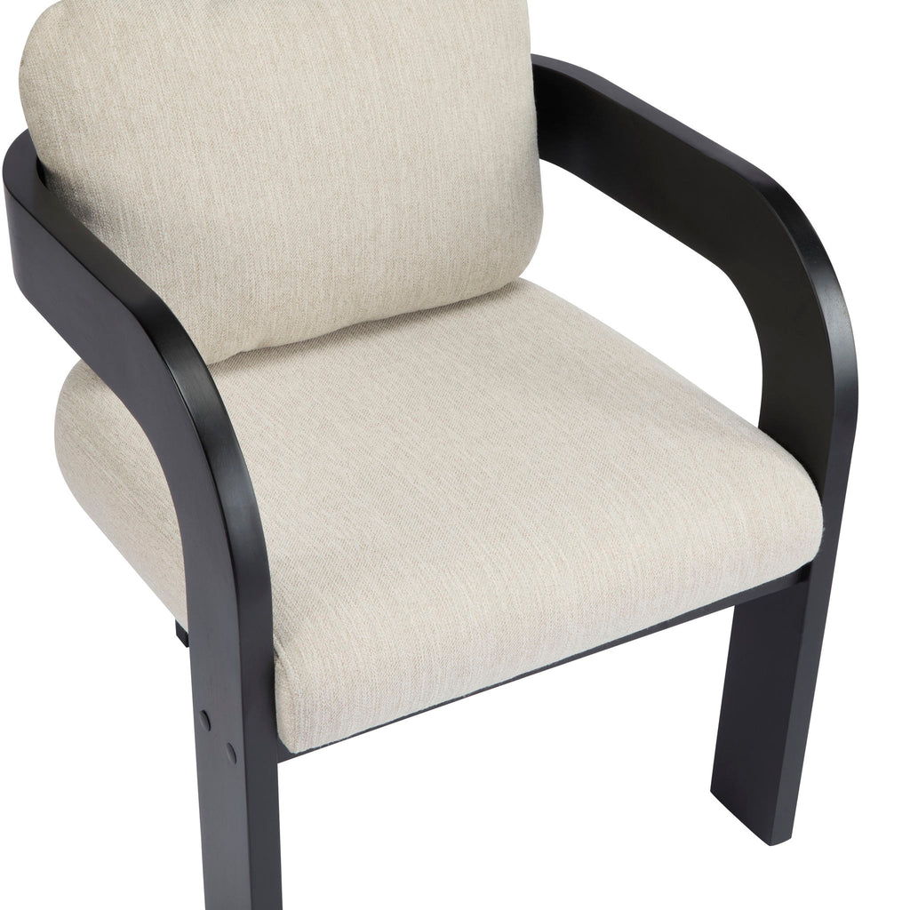 Dining Chairs & Pillow Back (Set of 2) - Beige / Black