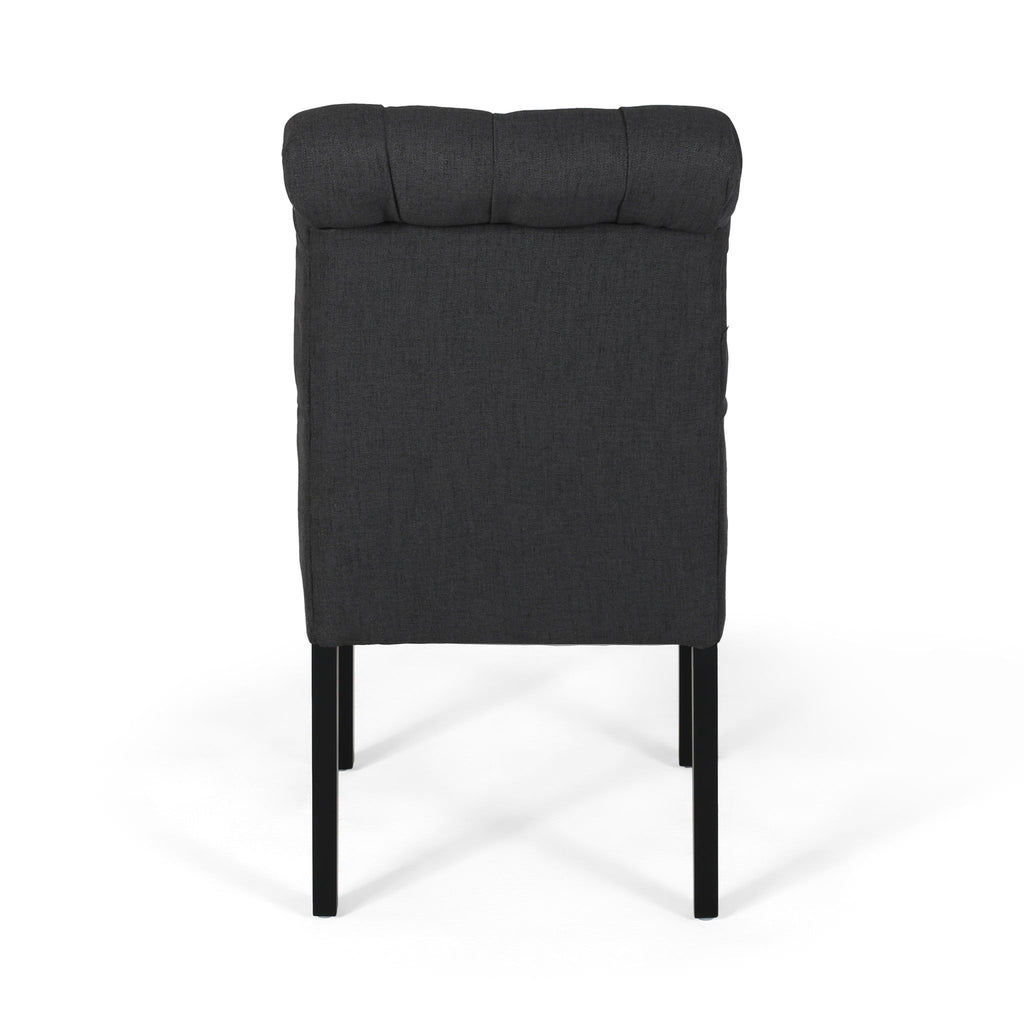 Broxton - Tuft Dining Rolltop Chairs With Button Tufted Backrest (Set of 2)
