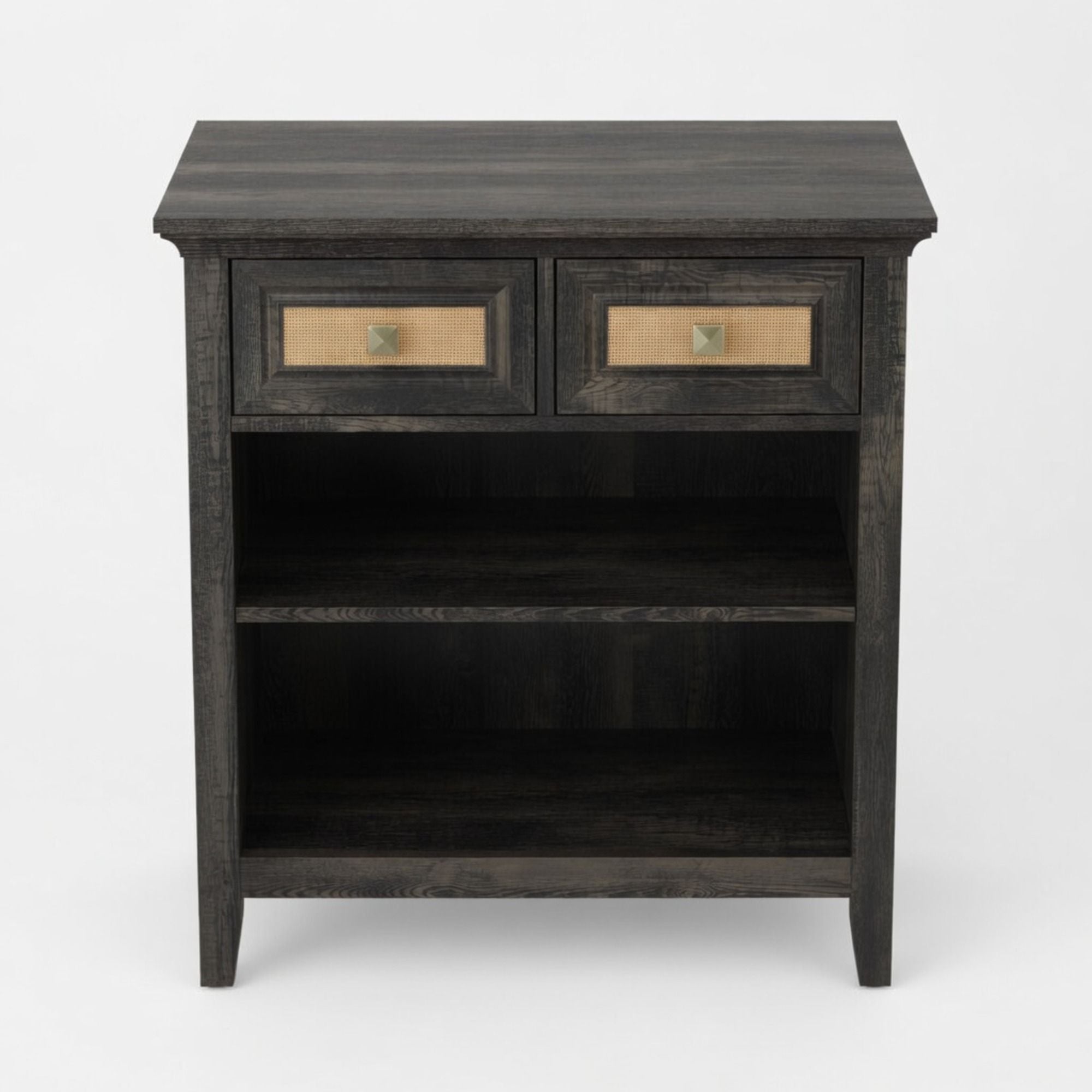Storage Cabinet With 2 Drawers And 2 Shelves - Coffee