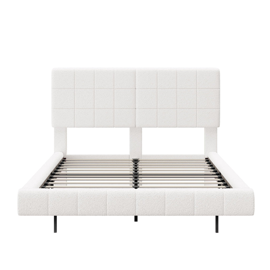 Floating Bed With Light, Soft Touch Surface
