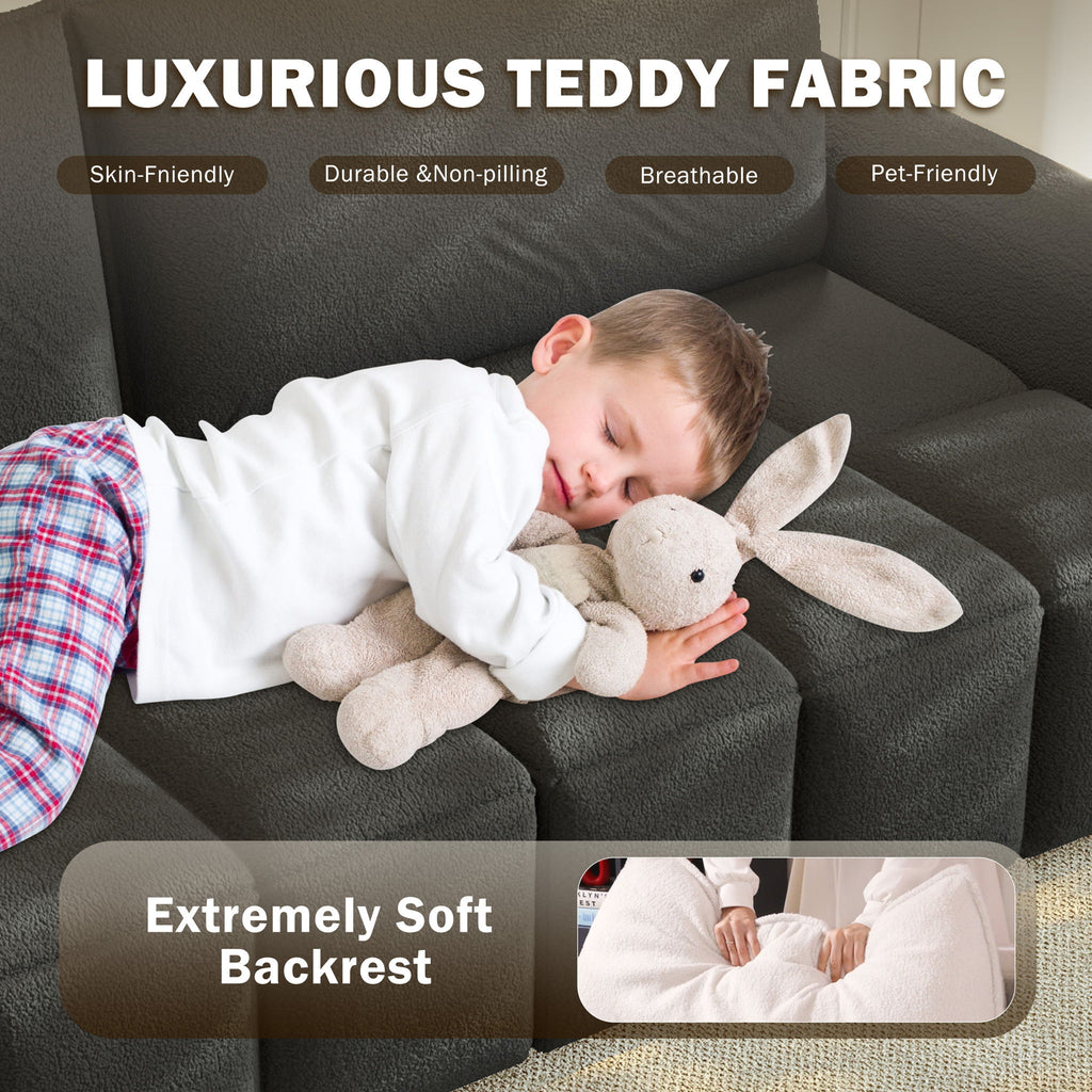 4-Seater Modern Couch With Seats Storage