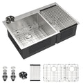 Double Bowl, Drop-In Sink With 2 Basins