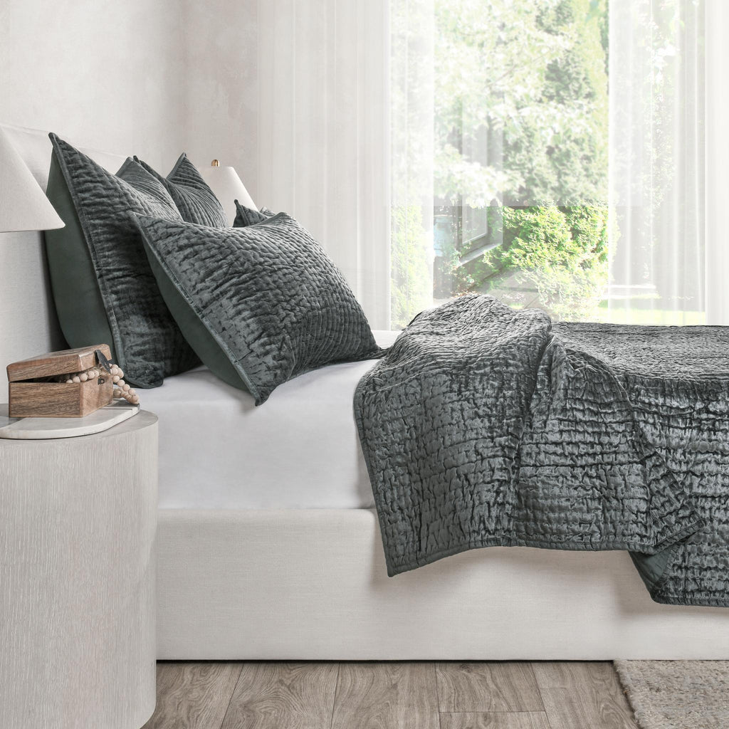 Bari - Velvet Sham - Bay Green