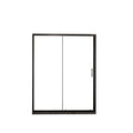 Single Sliding Shower Door, Thick Clear Tempered Glass Shower Door With Stainless Steel Handle