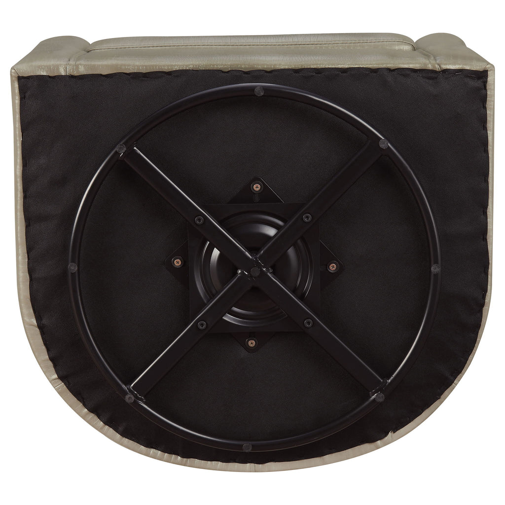 Swivel Armchair With Barrel-Back Design