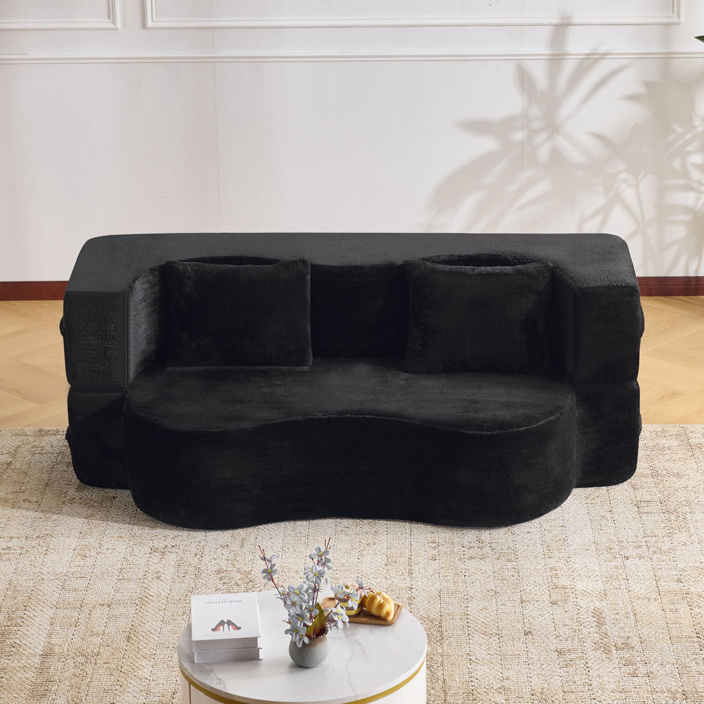 Modern Floor Sofa With 4 Pillows