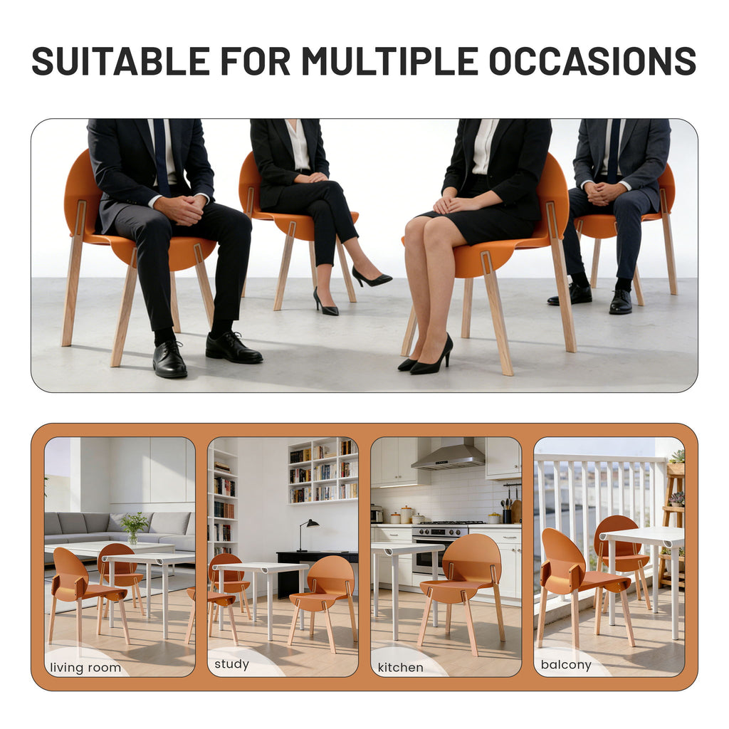 4 Piece Set Of Single Chairs With Long Table