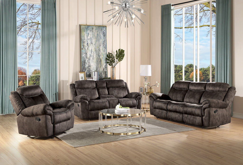 Zubaida - Two Tone Recliner Sofa With USB Port Drop Down Table
