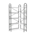 Industrial Style Corner Bookshelf With Thickened Iron Frame