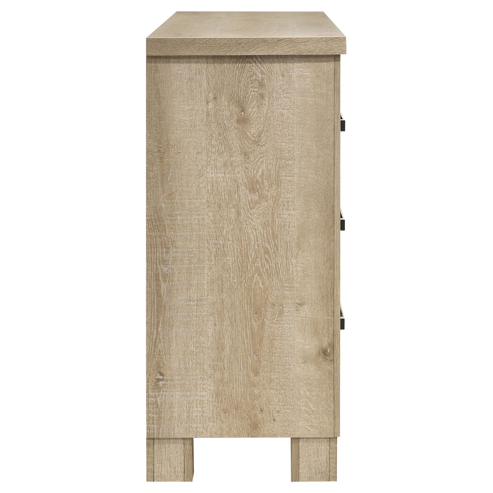 Sansome - 6 Drawer Bedroom Dresser With Pulls - Oak
