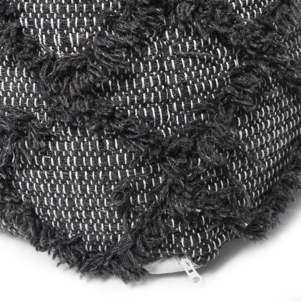 Jumanji - Handcrafted Wool And Cotton Pouf - Brown