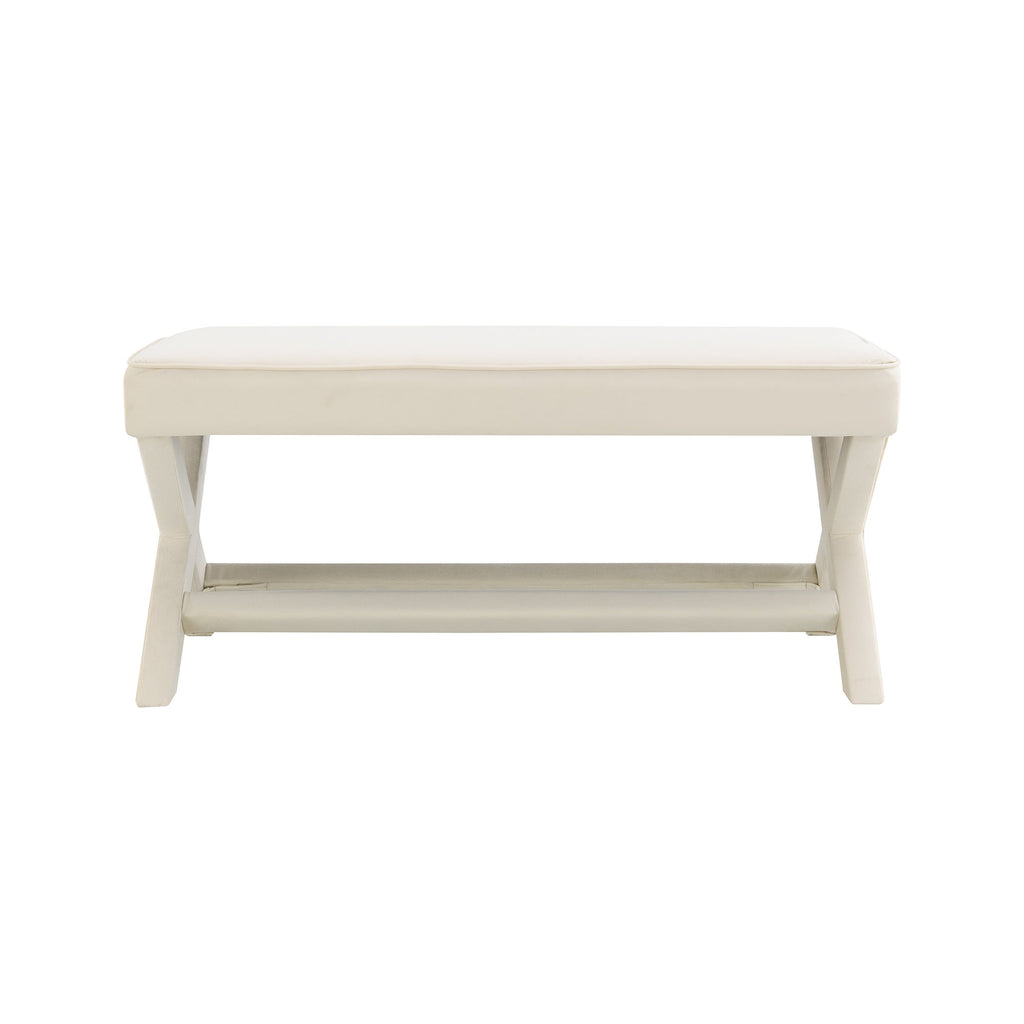 Comfort Double Bench Upholstered With X Crossed Legs