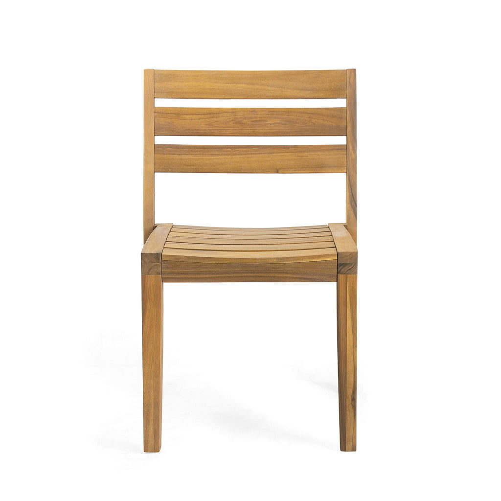 Outdoor Dining Side Chair (Set of 2) - Teak Finish
