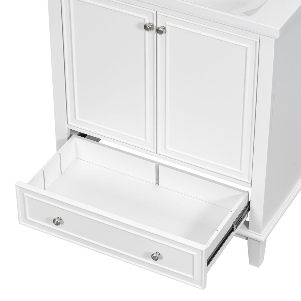 Modern Bathroom Vanity With Sink Combo, Multi Functional Cabinet With Doors And Drawer