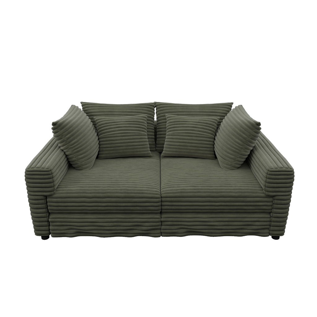 4 Seat Sofa, Modern Comfy Upholstered Sofa Cloud Couch, Deep Seat Couches With Soft Pillows