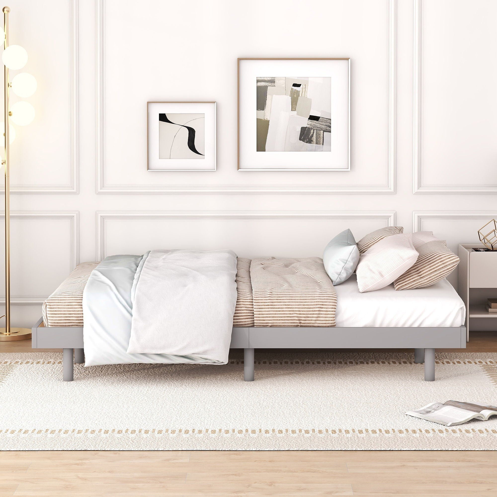 Modern Floating Platform Bed Frame