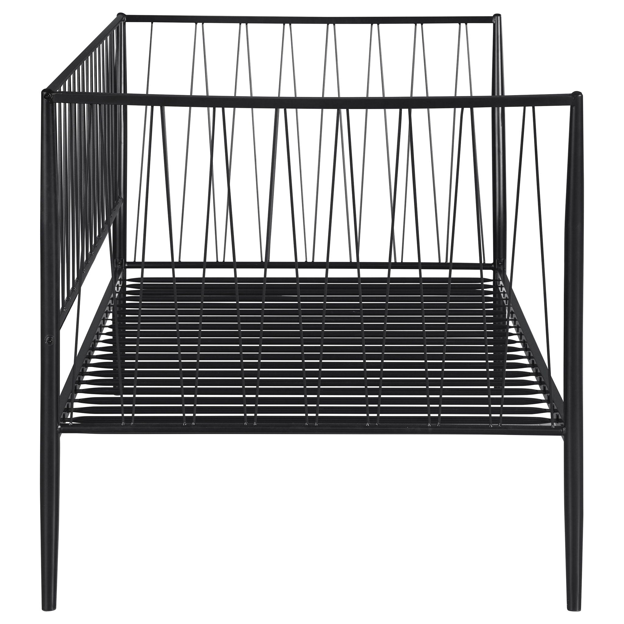 Vertigo - Twin Daybed With Slatted Support - Matte Black