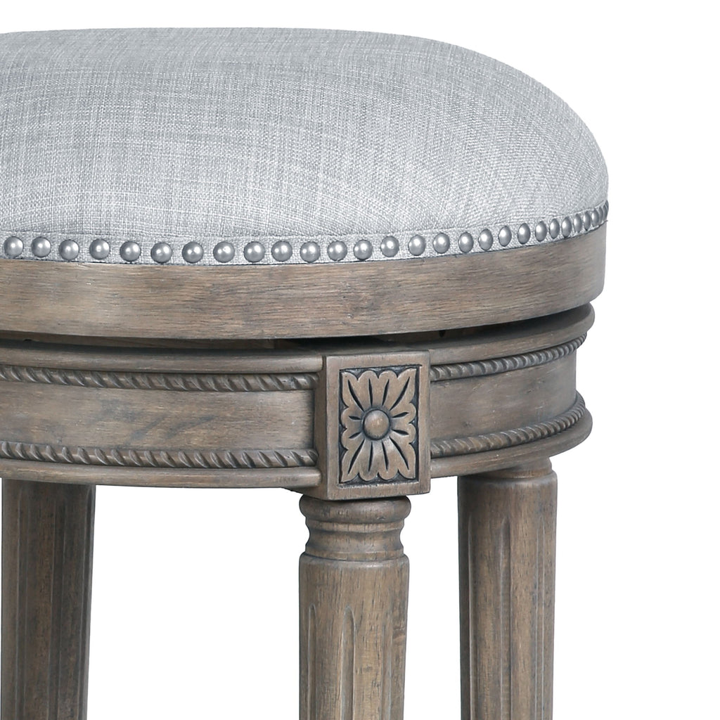 Rustic Elegance Backless Swivel Stool