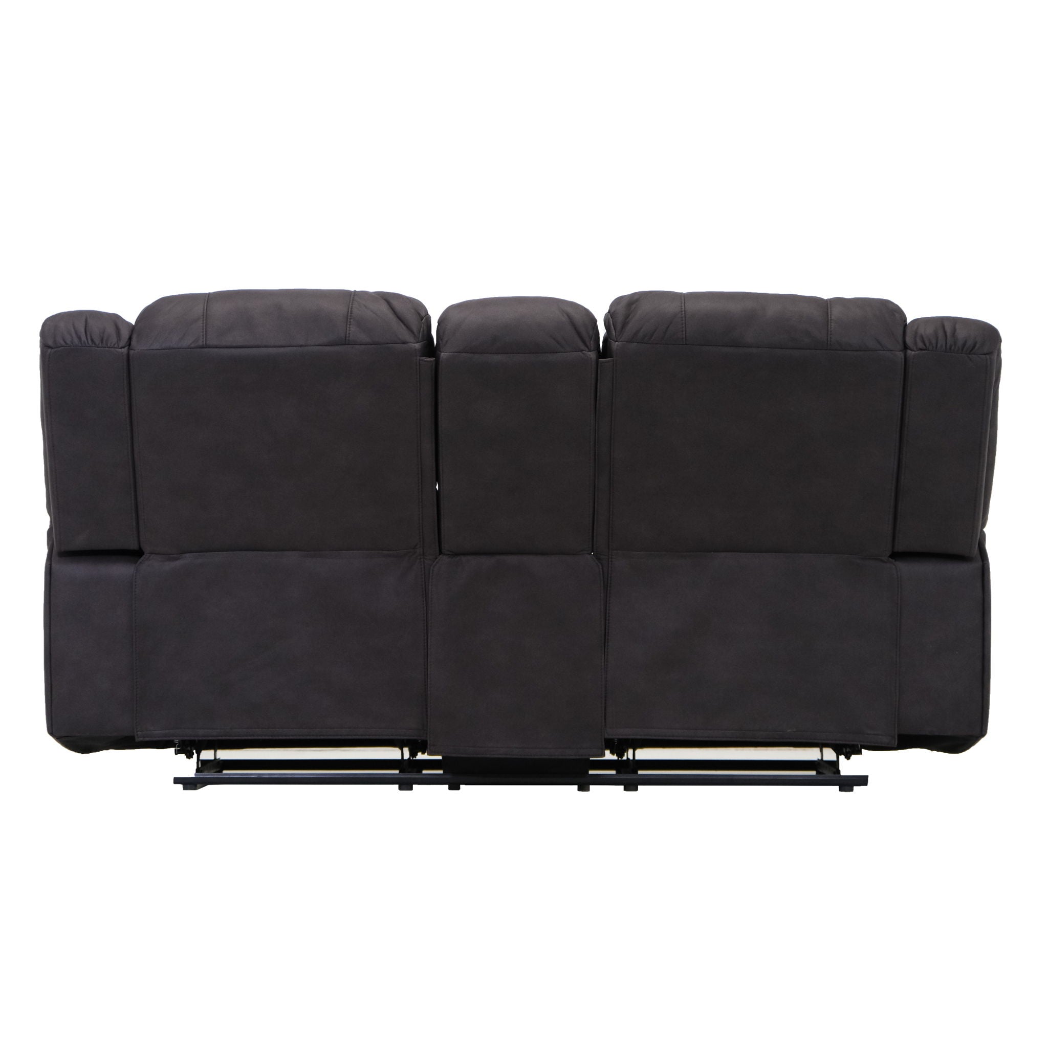 Reclining Console Loveseat - Black - Fabric