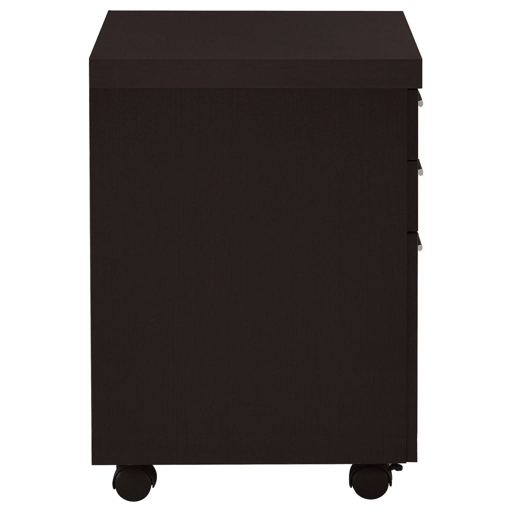 3 Drawer File Cabinetб Compact Office Storage For Home - Brown