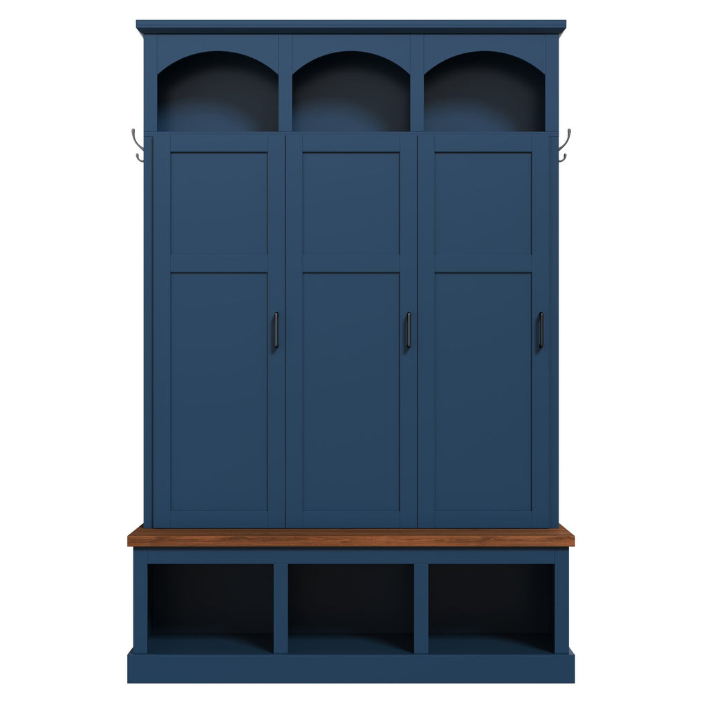 Classic Arched Design Hall Tree With 3 Hidden Storage