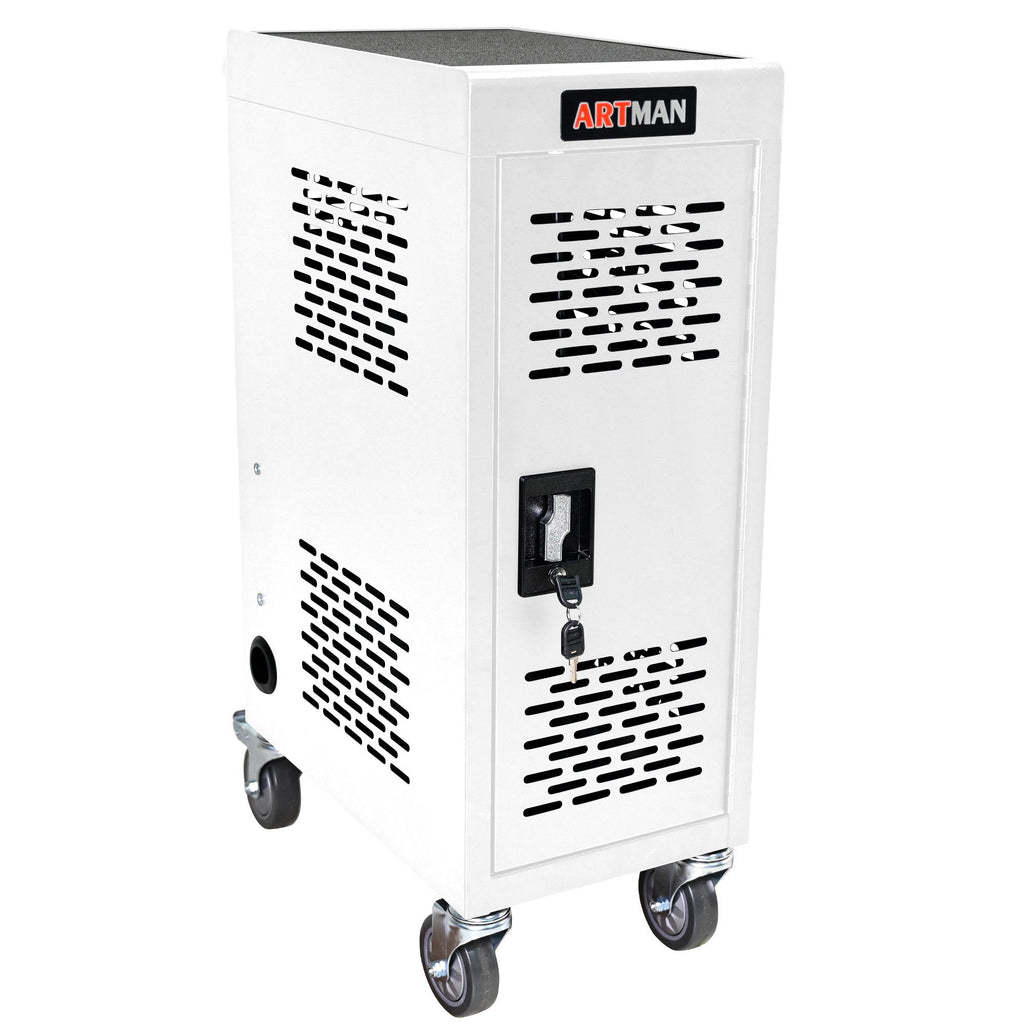 16 Bay Mobile School Charging Cart Station For book, Tablet And Laptop Computer With Power Strip Included
