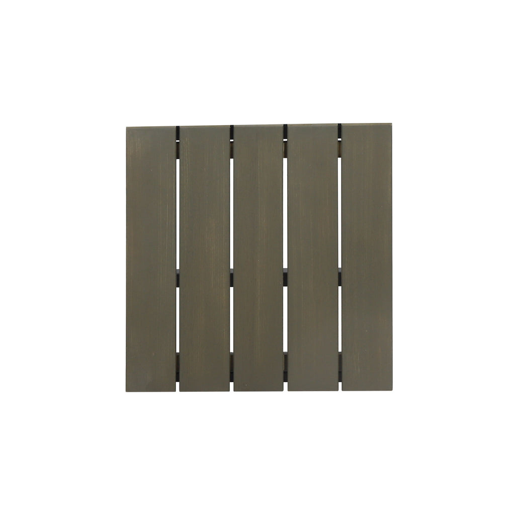 Outdoor Bar Stool With Slat Design And Metal Frame (Set of 2)