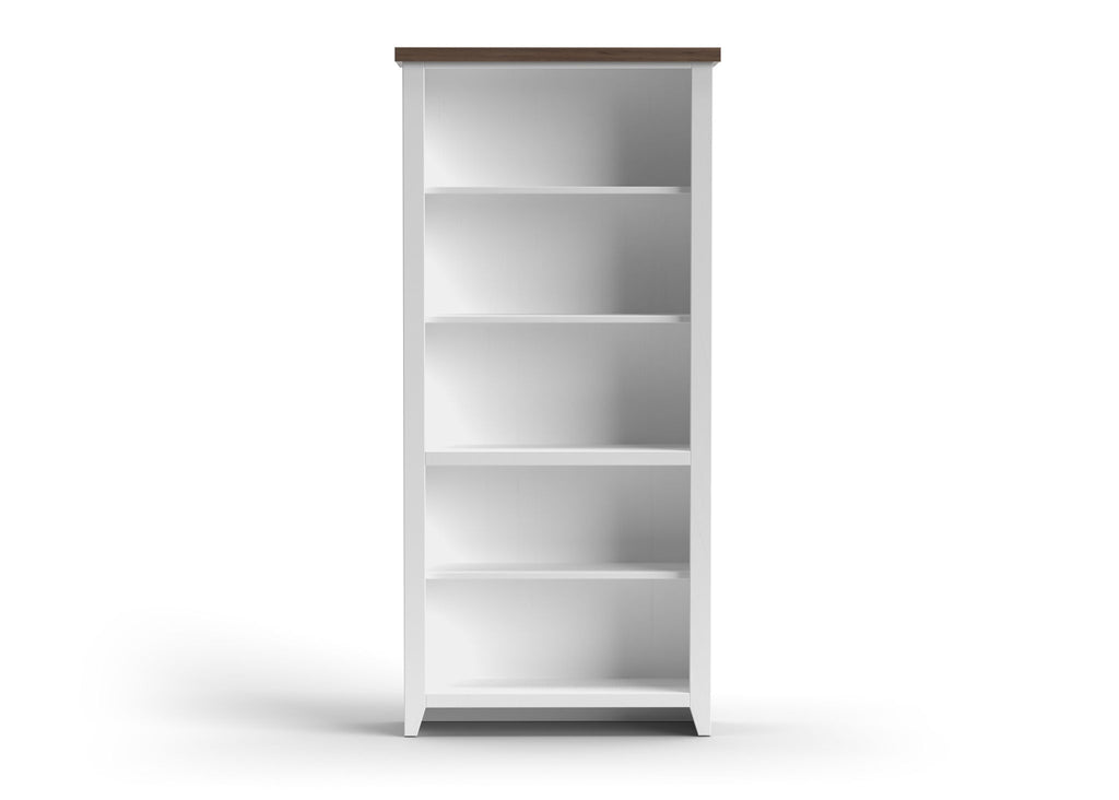 High 5 Shelf Bookcase - Jasmine Whitewash / Barnwood