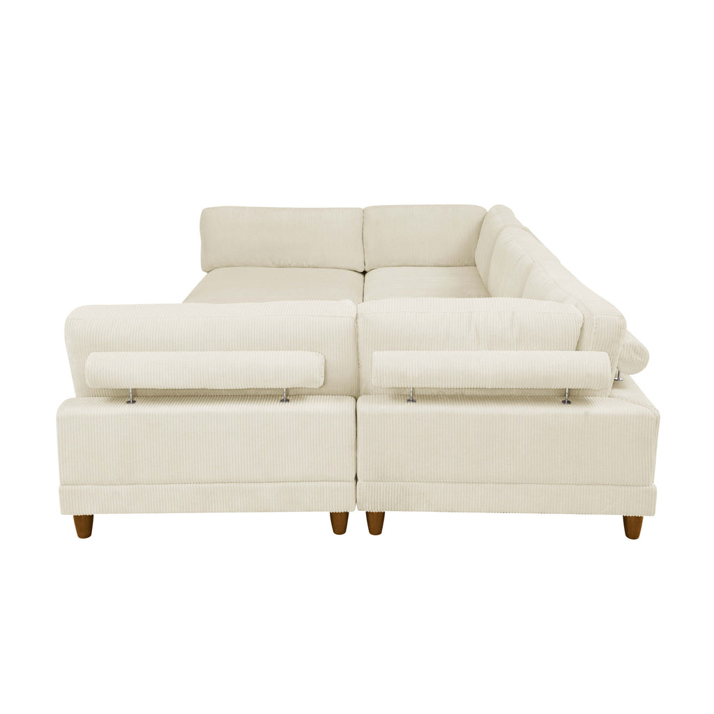 Modern Modular Sectional With Adjustable Back Support