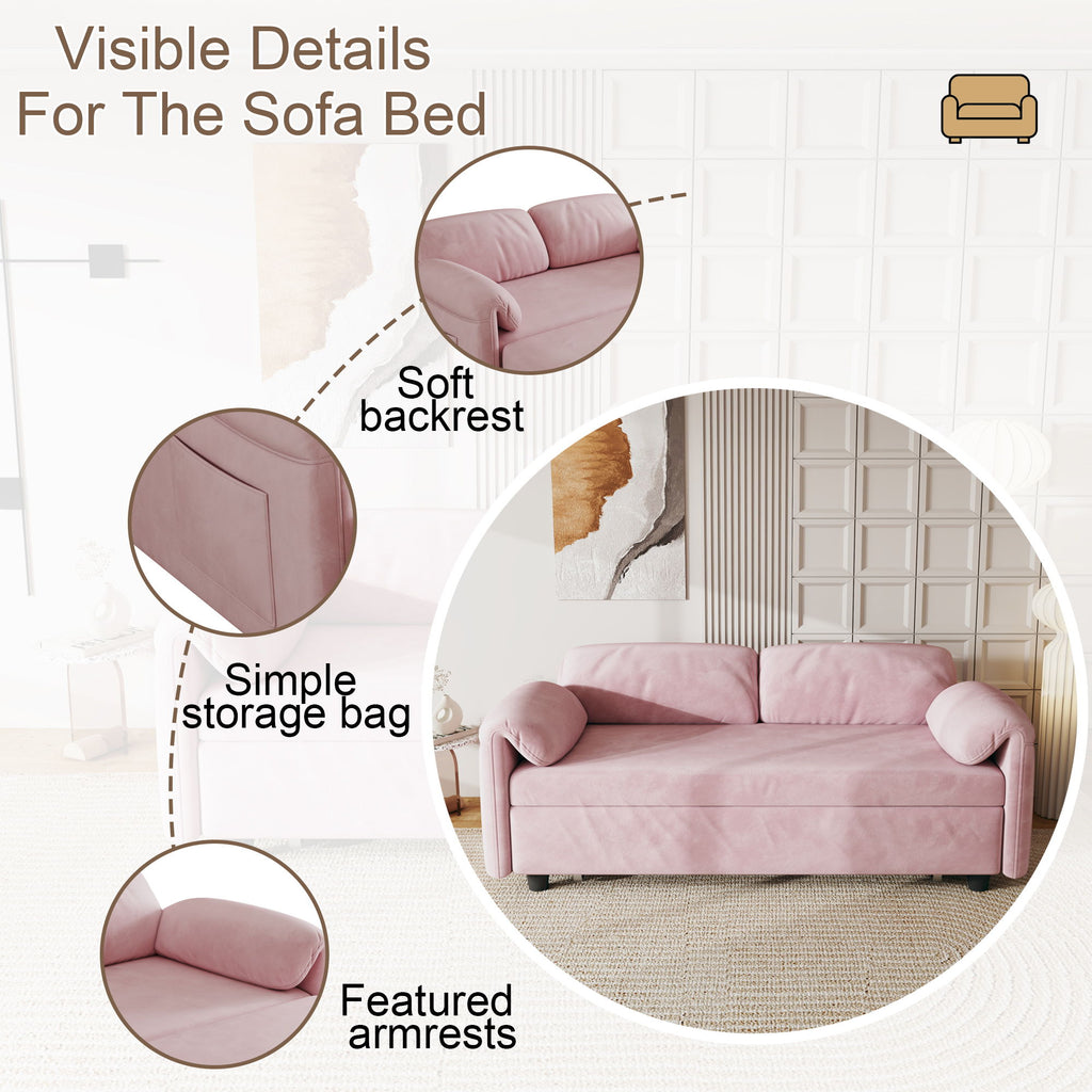 Sofa, Dual Purpose Lounge With Retractable Queen Size Bed