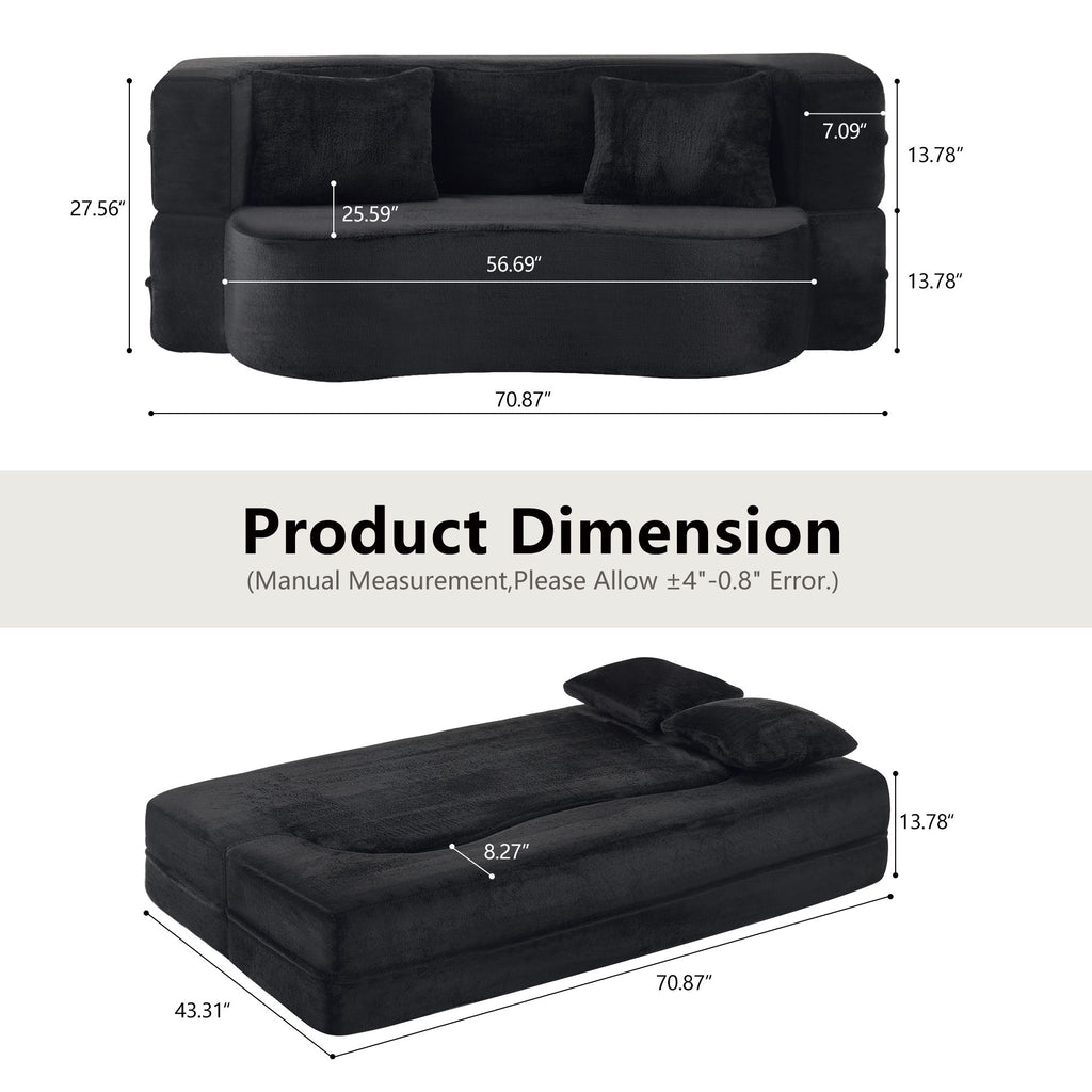 Modern Floor Sofa With 4 Pillows