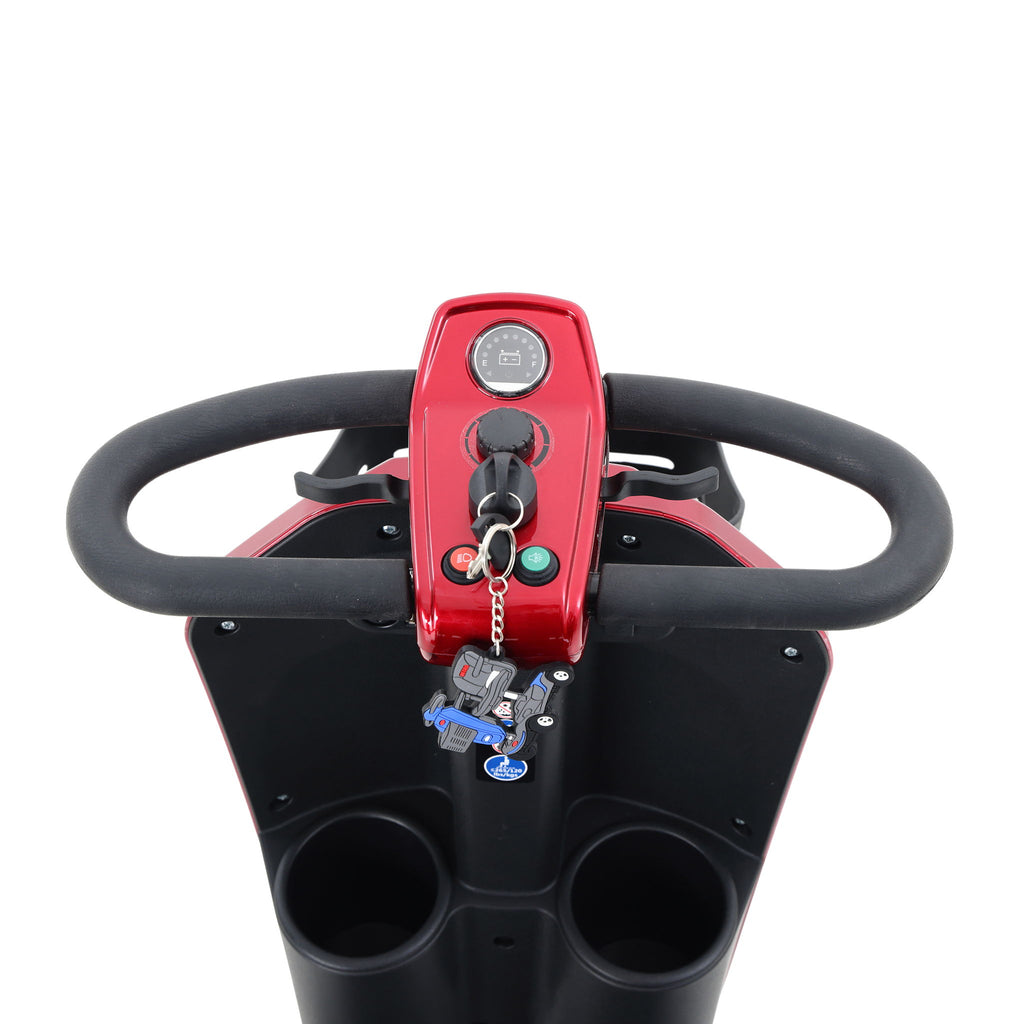 Max Plus - 4 Wheels Outdoor Compact Mobility Scooter With 2 Pieces X 20Ah Lead Acid Battery, 16 Miles, Cup Holders & USB Charger Port