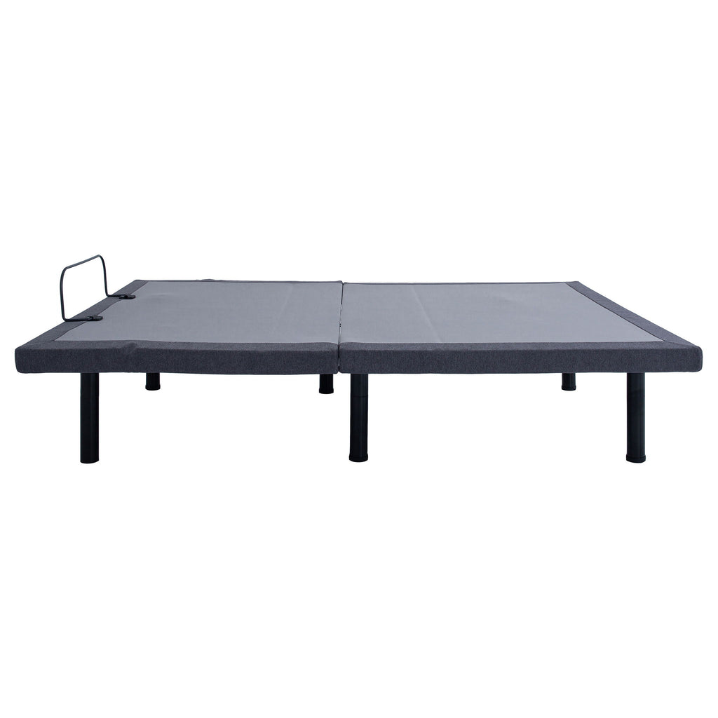 California King Adjustable Bed Base With Ergonomic Support And Wireless Remote Control - Black