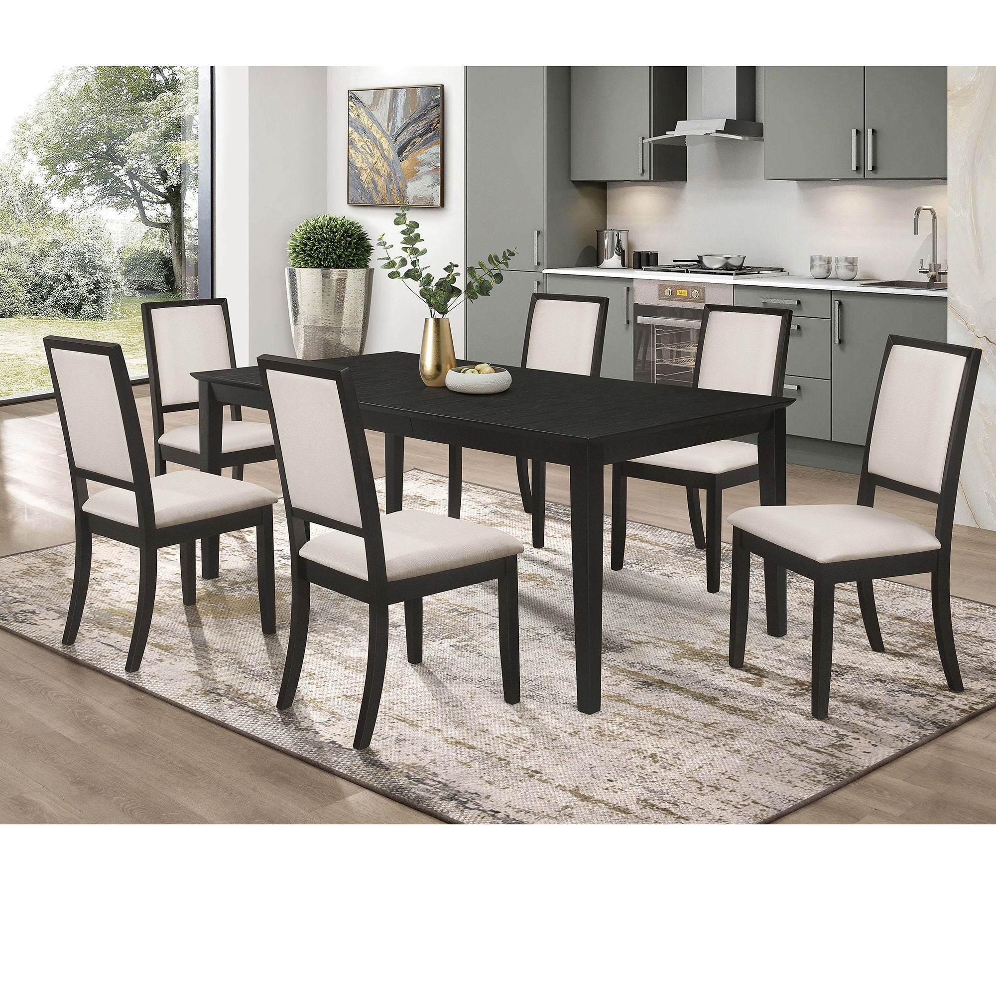 Alexander - Rectangular Extension Leaf Dining Table - Black
