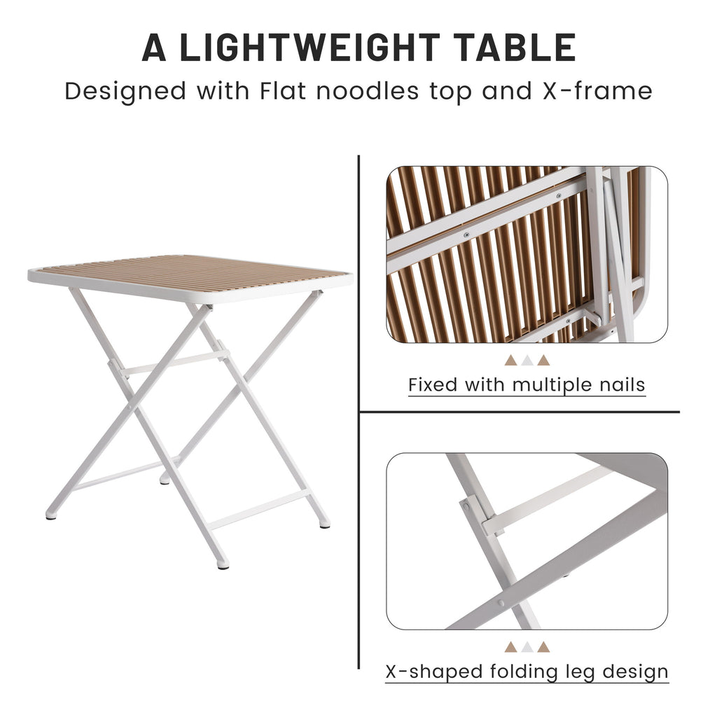 2 Pack Lounge Chair Set & Folding Square Table