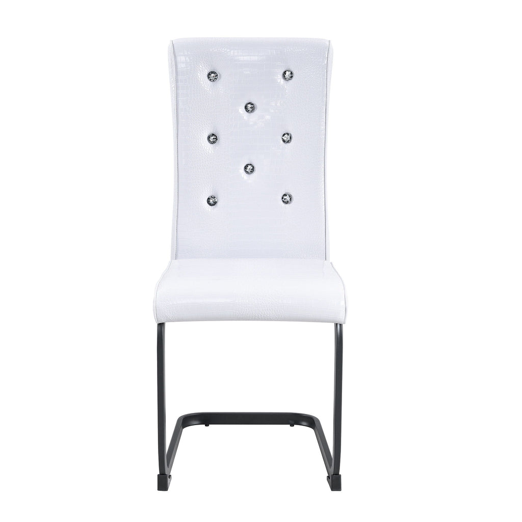 Alligator Skin Upholstered Dining Chairs