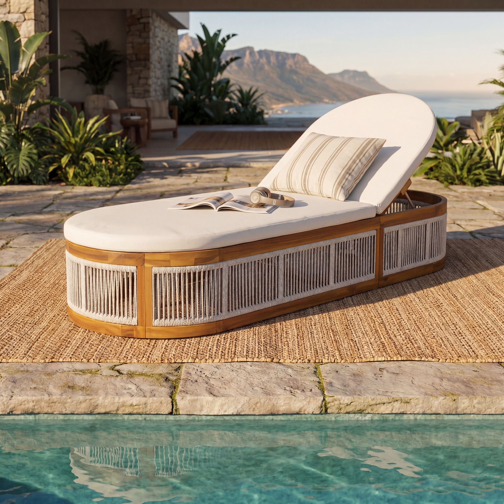 Chaise Lounge Set With 3 Position Adjustable