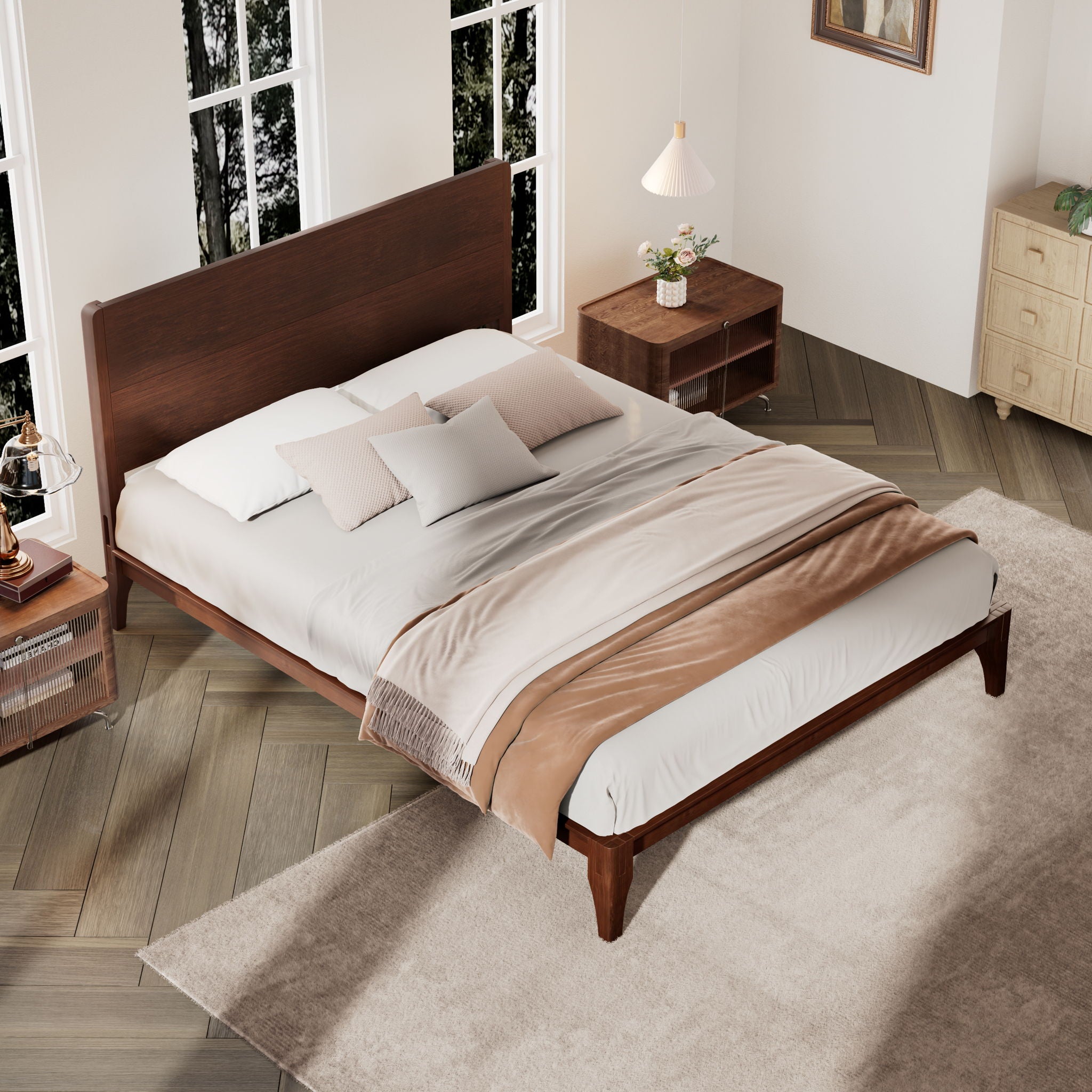 Platform Bed With Metal Support