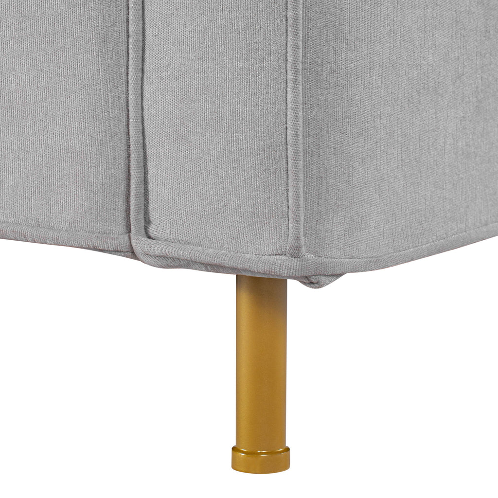 Accent Chair Upholstered Single Sofa With Square Arms, Sewn Pillow Back For Living Room