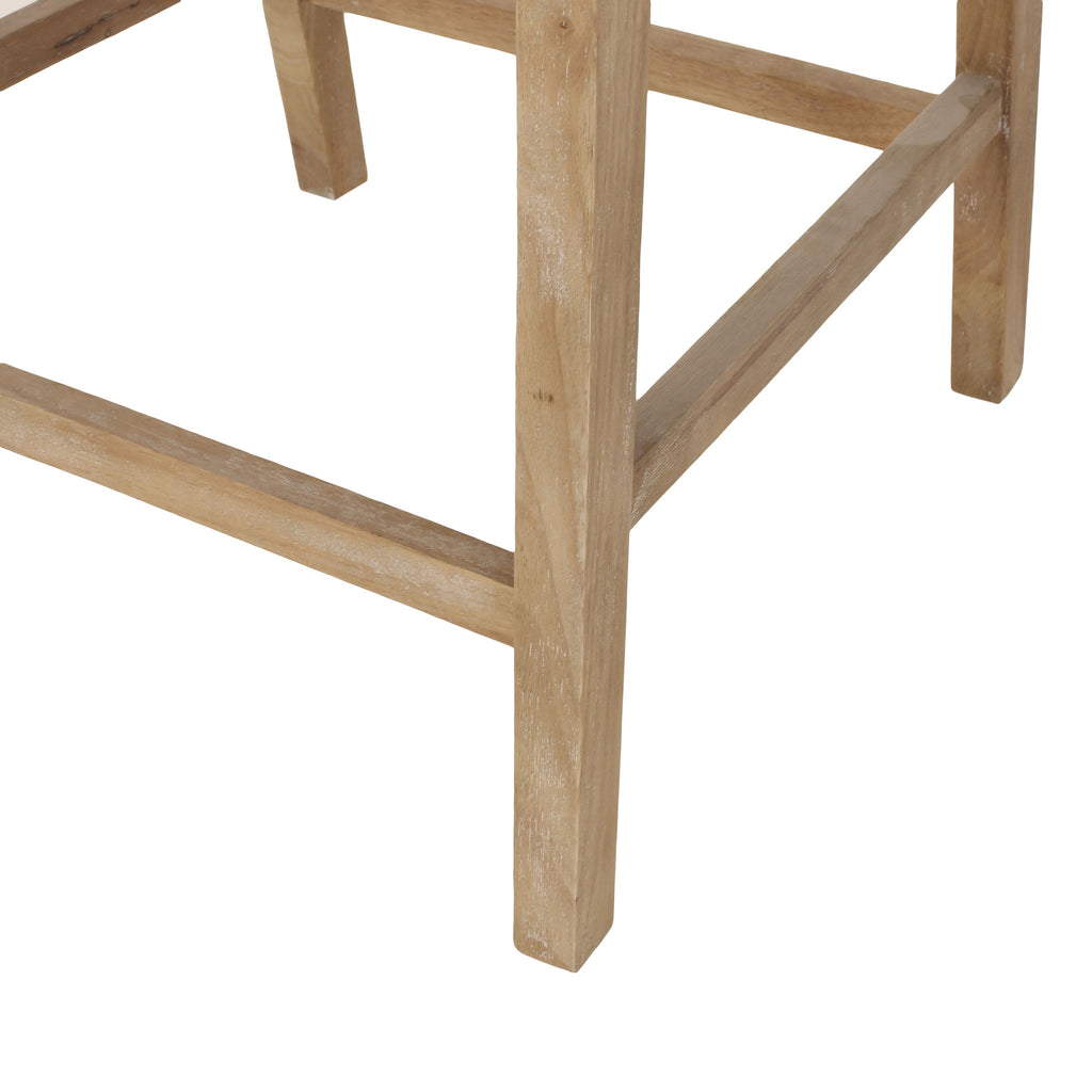 French Country Fabric Upholstered Counter Stools (Set of 2)